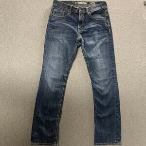BKE Denim Men's Size 31R Regular Jake Straight Leg Blue Jeans Ankle Length